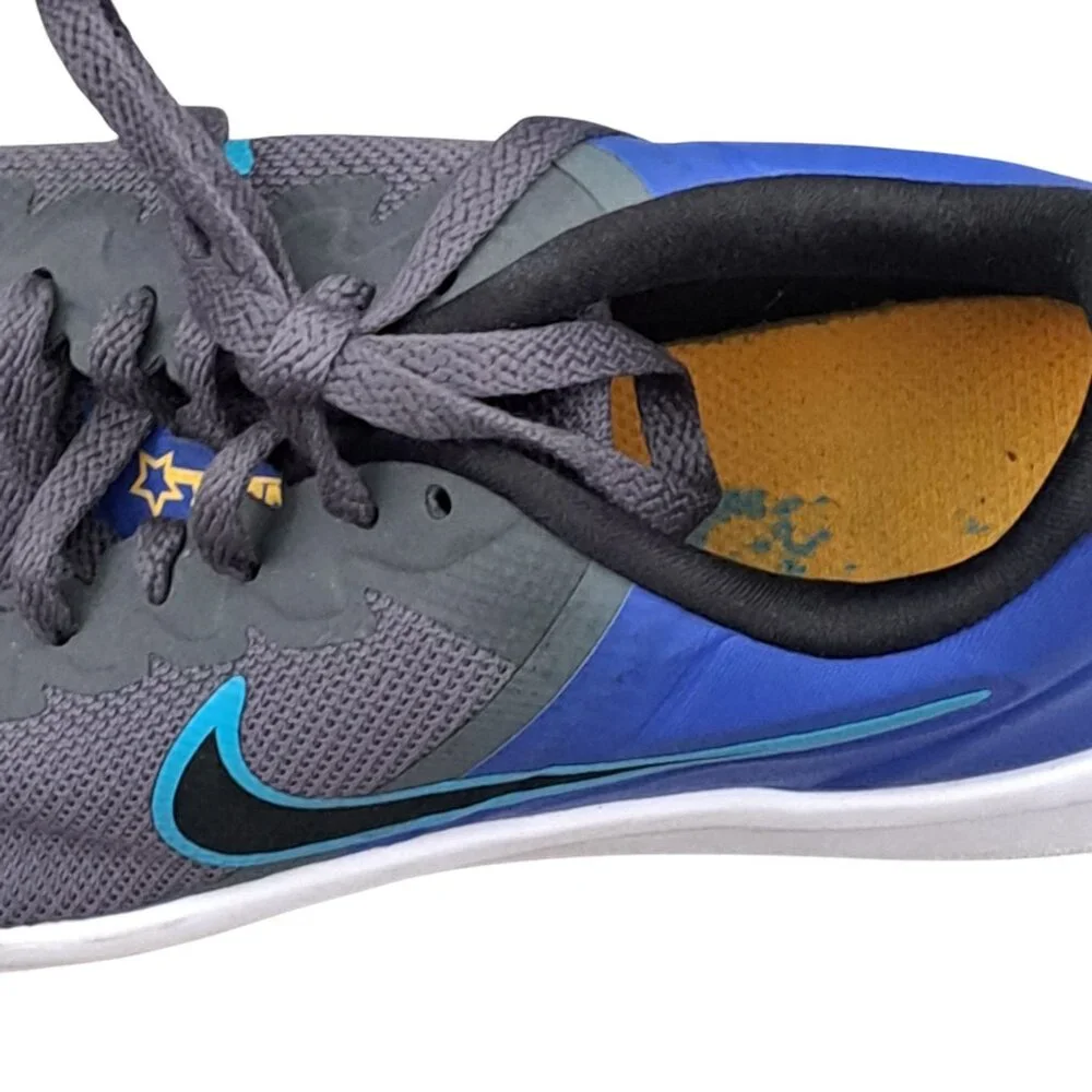 Nike Star Runner Gray And Blue Boy's Sneakers Shoe Size 4Y